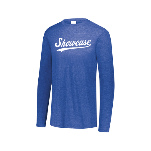 [3075.U55.XS-LOGO3] Decker Men's Tri-Blend T-Shirt - Long Sleeve (Adult XS, Royal, Logo 3)